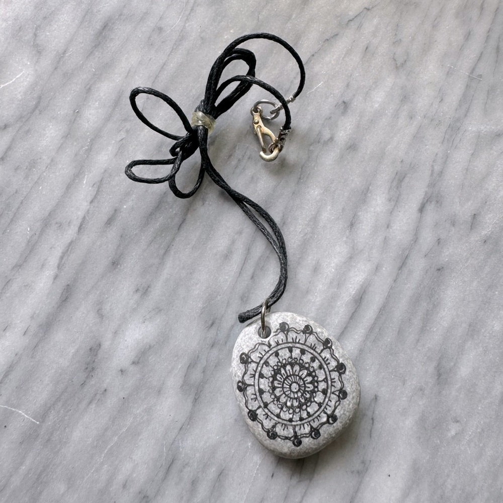 Rock printed necklace